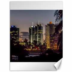 Montevideo Cityscape Scene At Twilight Canvas 36  X 48   by dflcprints