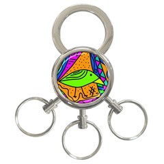 Green Bird 3-ring Key Chains