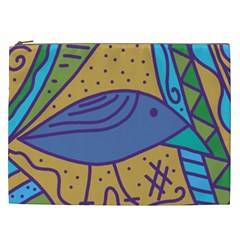 Blue Bird Cosmetic Bag (xxl)  by Valentinaart