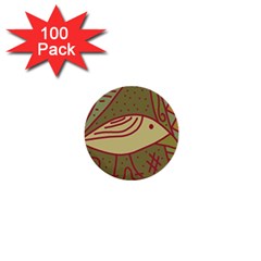 Brown Bird 1  Mini Buttons (100 Pack)  by Valentinaart