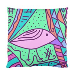 Pink Pastel Bird Standard Cushion Case (one Side) by Valentinaart