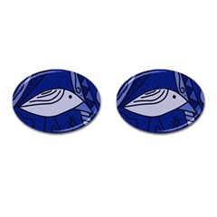 Blue Bird Cufflinks (oval) by Valentinaart