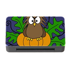 Halloween Owl And Pumpkin Memory Card Reader With Cf by Valentinaart