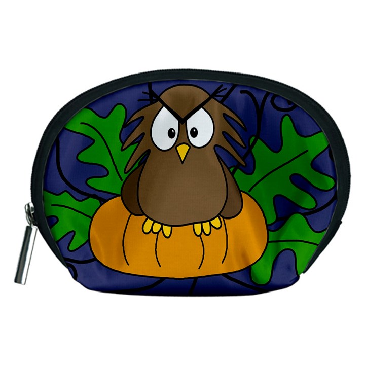 Halloween owl and pumpkin Accessory Pouches (Medium) 