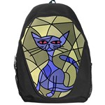 Artistic cat - blue Backpack Bag Front