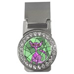 Artistic cat - purple Money Clips (CZ)  Front