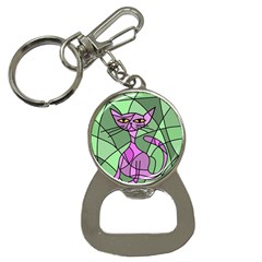 Artistic Cat - Purple Bottle Opener Key Chains by Valentinaart