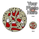 Playful abstraction Multi-purpose Cards (Round)  Back 1