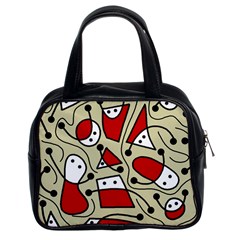 Playful Abstraction Classic Handbags (2 Sides) by Valentinaart