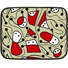 Playful Abstraction Double Sided Fleece Blanket (mini)  by Valentinaart