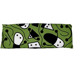 Playful abstract art - green Body Pillow Case (Dakimakura)