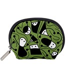 Playful abstract art - green Accessory Pouches (Small)  Front