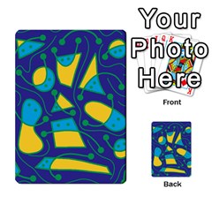 Playful Abstract Art - Blue And Yellow Multi-purpose Cards (rectangle)  by Valentinaart