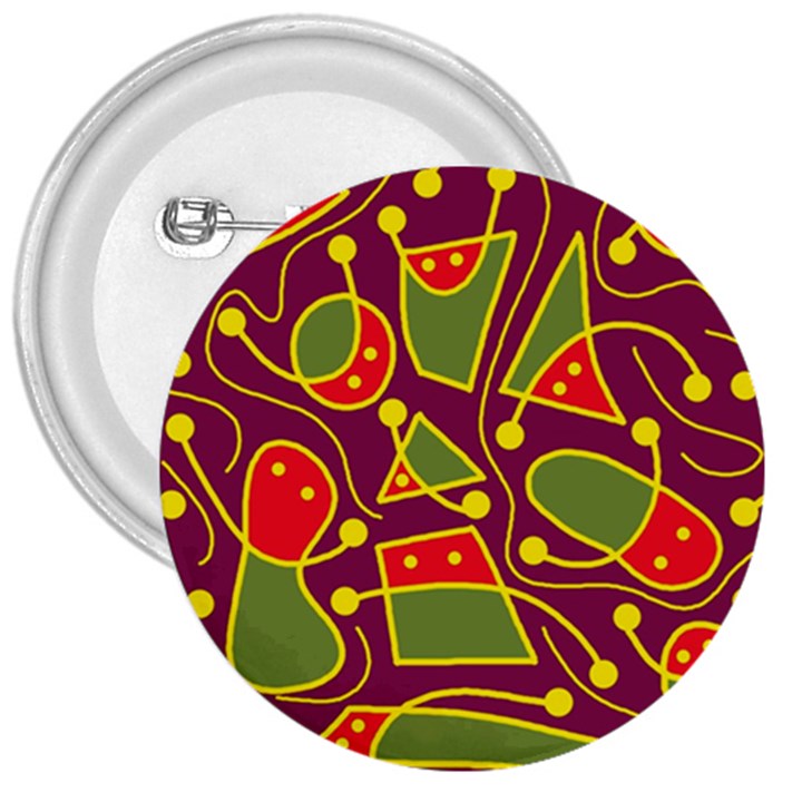 Playful decorative abstract art 3  Buttons