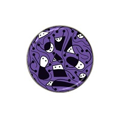 Playful Abstract Art - Purple Hat Clip Ball Marker by Valentinaart