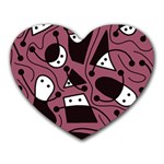 Playful abstraction Heart Mousepads Front