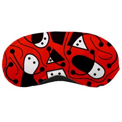 Playful abstract art - red Sleeping Masks