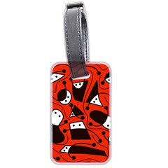 Playful abstract art - red Luggage Tags (Two Sides)