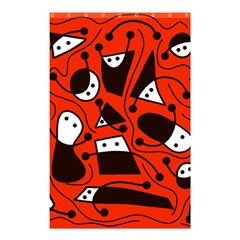 Playful abstract art - red Shower Curtain 48  x 72  (Small) 
