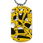 Playful abstract art - Yellow Dog Tag (One Side) Front