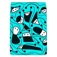 Playful Abstract Art - Cyan Flap Covers (l)  by Valentinaart