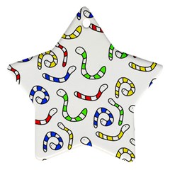 Colorful worms  Ornament (Star) 
