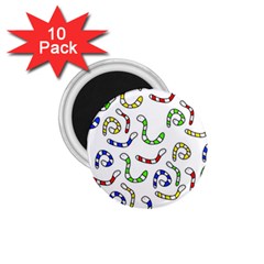 Colorful worms  1.75  Magnets (10 pack) 