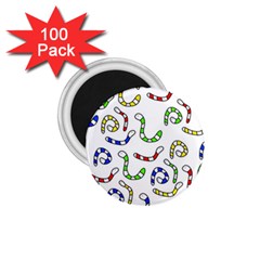 Colorful worms  1.75  Magnets (100 pack) 