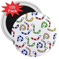 Colorful worms  3  Magnets (100 pack)