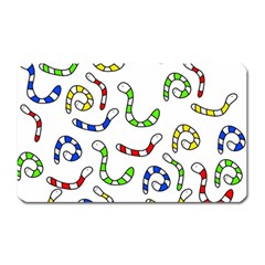 Colorful worms  Magnet (Rectangular)