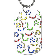 Colorful worms  Dog Tag (Two Sides)