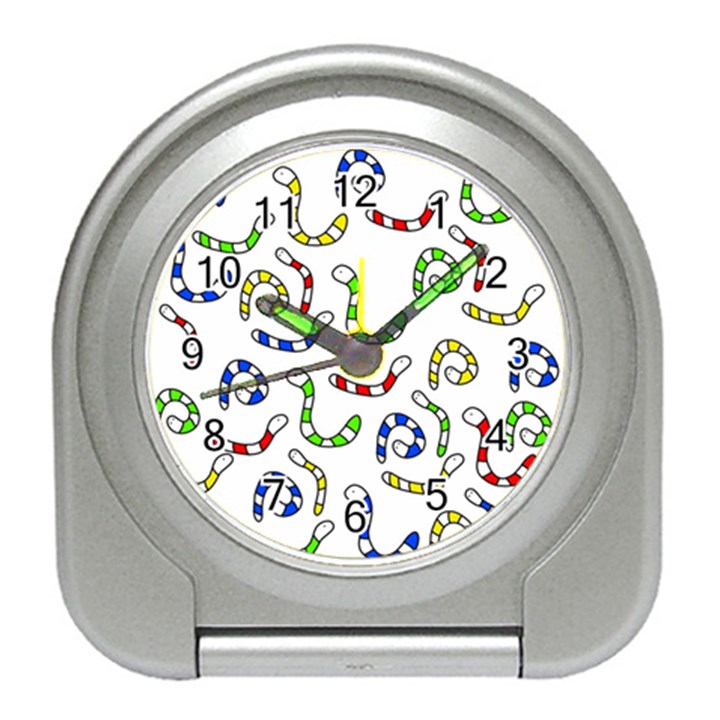 Colorful worms  Travel Alarm Clocks