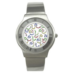 Colorful worms  Stainless Steel Watch