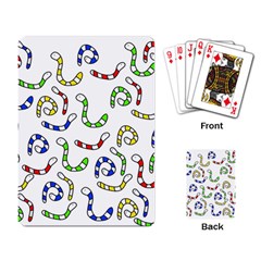 Colorful worms  Playing Card