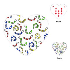 Colorful worms  Playing Cards (Heart) 