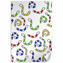 Colorful worms  Canvas 24  x 36 