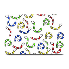 Colorful worms  Plate Mats