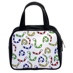 Colorful worms  Classic Handbags (2 Sides)