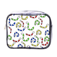 Colorful Worms  Mini Toiletries Bags by Valentinaart