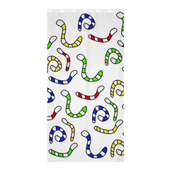 Colorful worms  Shower Curtain 36  x 72  (Stall) 