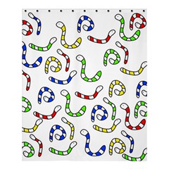 Colorful worms  Shower Curtain 60  x 72  (Medium) 