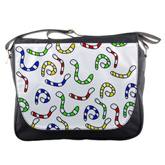Colorful worms  Messenger Bags