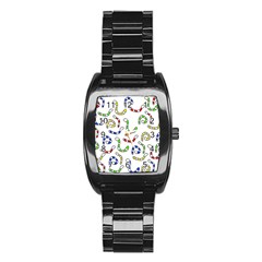 Colorful worms  Stainless Steel Barrel Watch