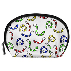 Colorful worms  Accessory Pouches (Large) 