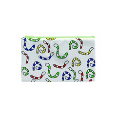 Colorful worms  Cosmetic Bag (XS)