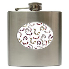 Cute Worms Hip Flask (6 Oz) by Valentinaart