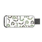 Green worms Portable USB Flash (Two Sides) Back