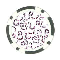 Purple Worms Poker Chip Card Guards (10 Pack)  by Valentinaart