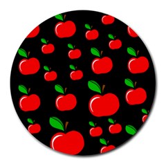 Red Apples  Round Mousepads by Valentinaart