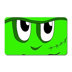 Halloween Frankenstein - Green Magnet (rectangular) by Valentinaart